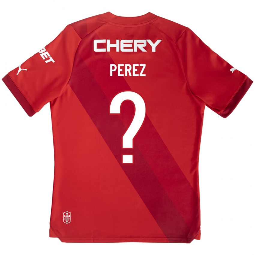 Męski Ignacio Pérez #0 Czerwony Wyjazdowa Koszulka 2023/24 Koszulki Klubowe
