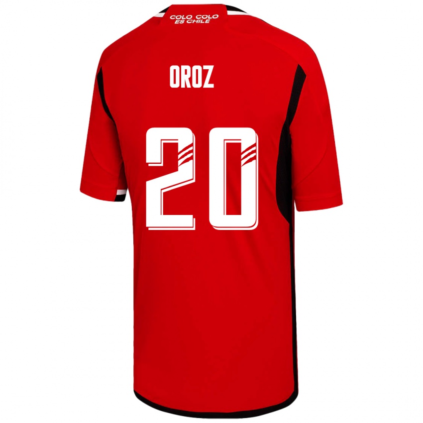 Męski Alexander Oroz #20 Czerwony Wyjazdowa Koszulka 2023/24 Koszulki Klubowe