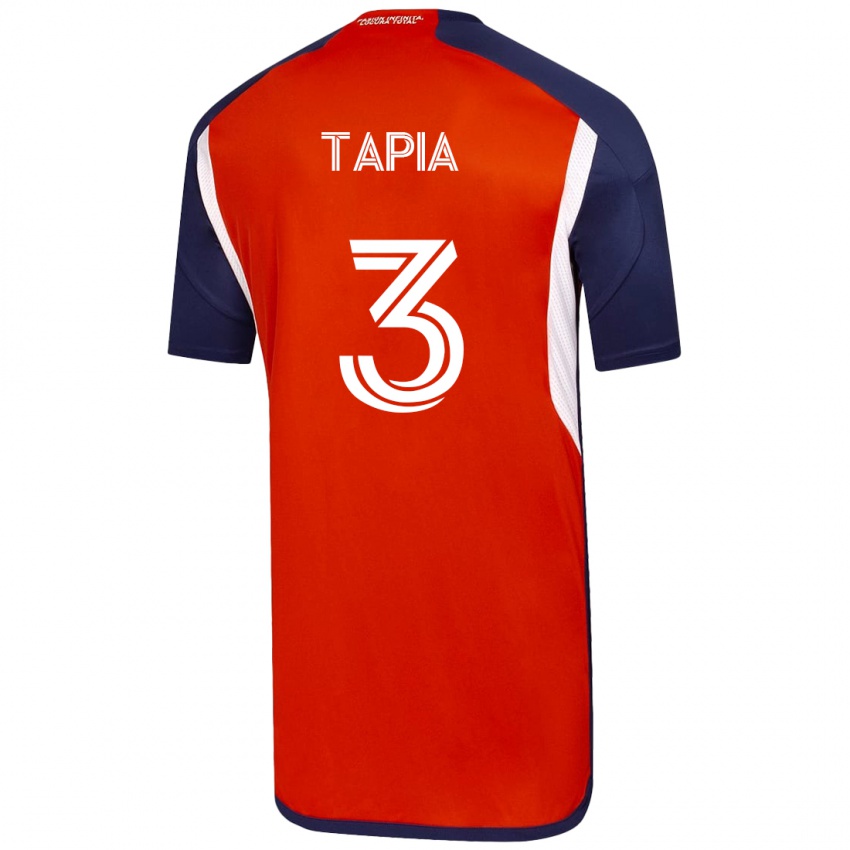 Męski Ignacio Tapia #3 Biały Wyjazdowa Koszulka 2023/24 Koszulki Klubowe