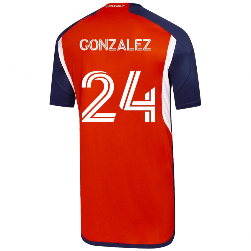 Męski Emma González #24 Biały Wyjazdowa Koszulka 2023/24 Koszulki Klubowe