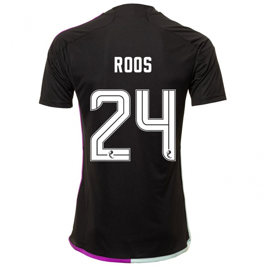 Męski Kelle Roos #24 Czarny Wyjazdowa Koszulka 2023/24 Koszulki Klubowe