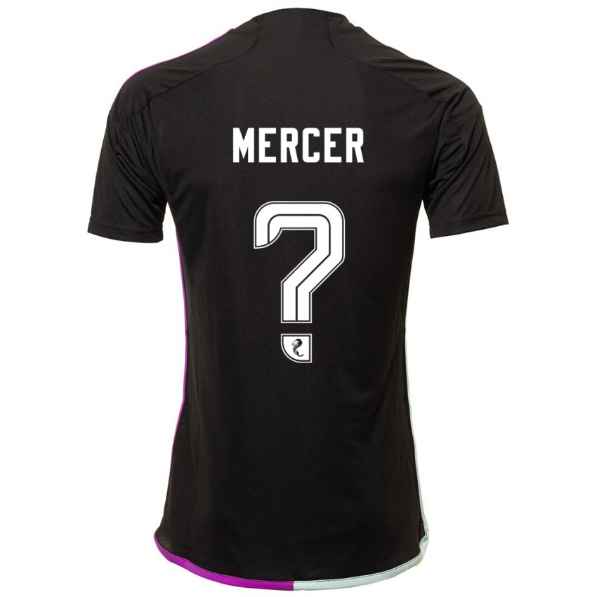 Męski Jamie Mercer #0 Czarny Wyjazdowa Koszulka 2023/24 Koszulki Klubowe