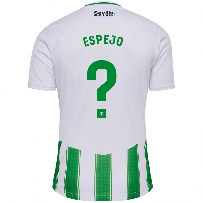 Kobiety Jesús Espejo #0 Biały Domowa Koszulka 2023/24 Koszulki Klubowe
