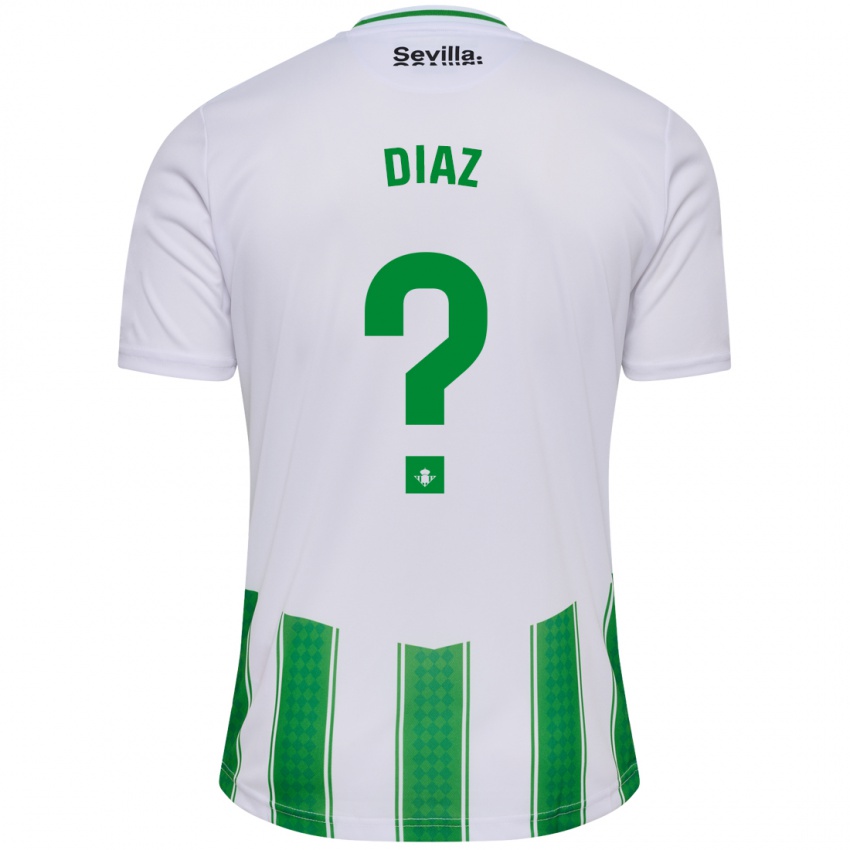 Kobiety Ismael Díaz #0 Biały Domowa Koszulka 2023/24 Koszulki Klubowe