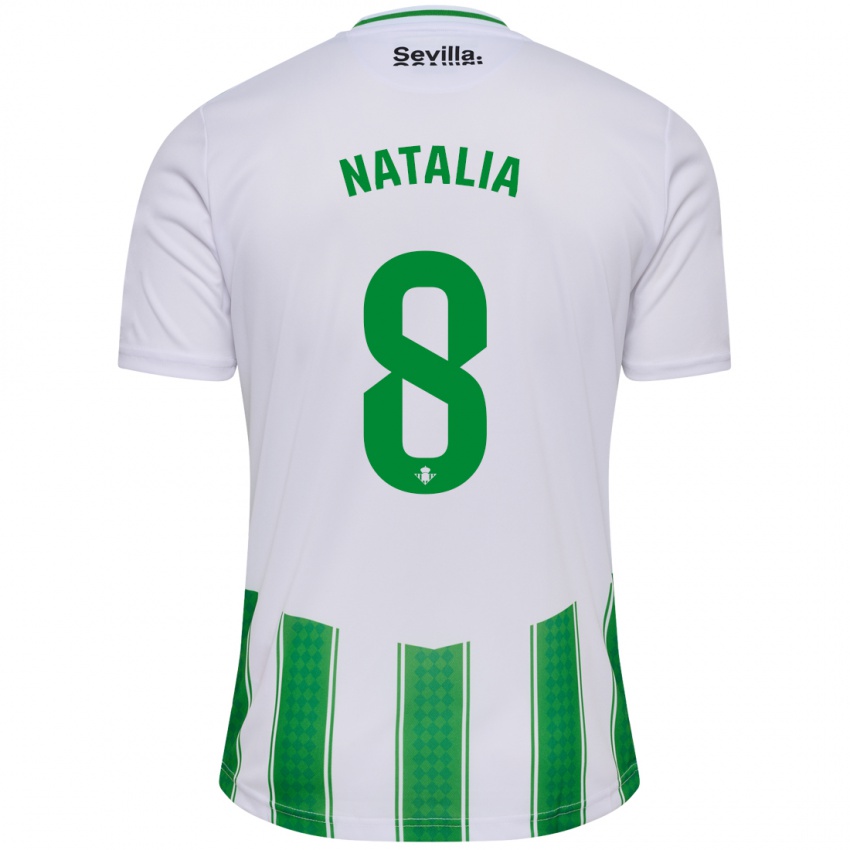 Kobiety Natalia Montilla Martinez #8 Biały Domowa Koszulka 2023/24 Koszulki Klubowe