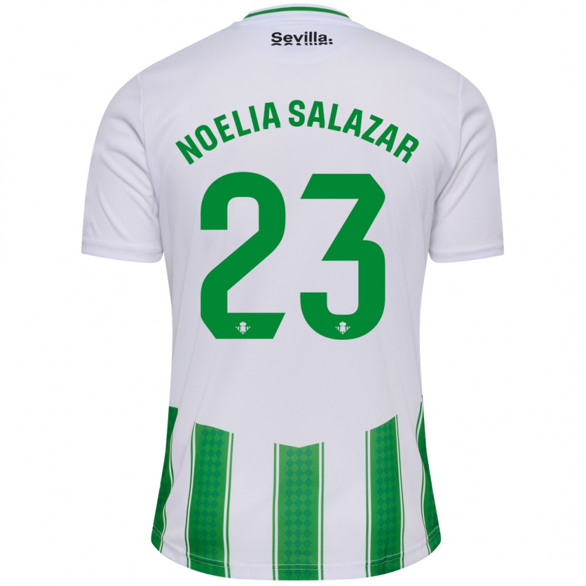 Kobiety Noelia Salazar #23 Biały Domowa Koszulka 2023/24 Koszulki Klubowe