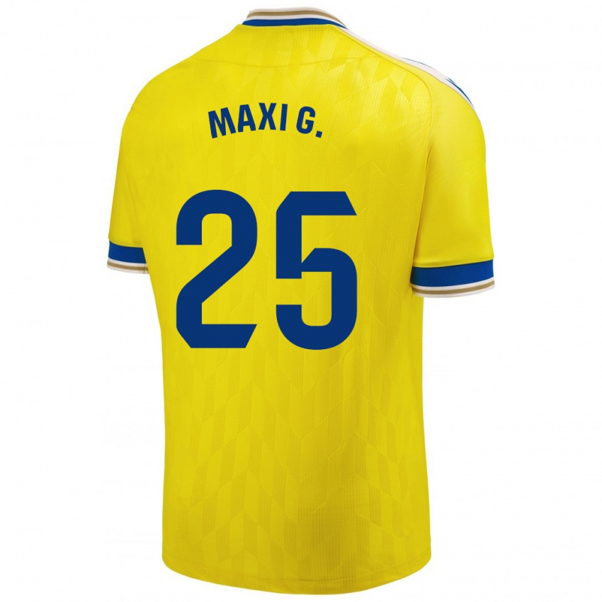 Kobiety Maxi Gomez #25 Żółty Domowa Koszulka 2023/24 Koszulki Klubowe