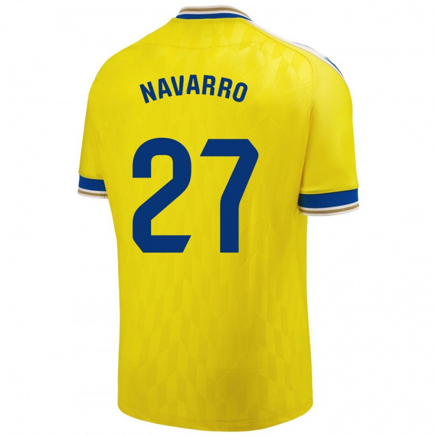 Kobiety Robert Navarro #27 Żółty Domowa Koszulka 2023/24 Koszulki Klubowe