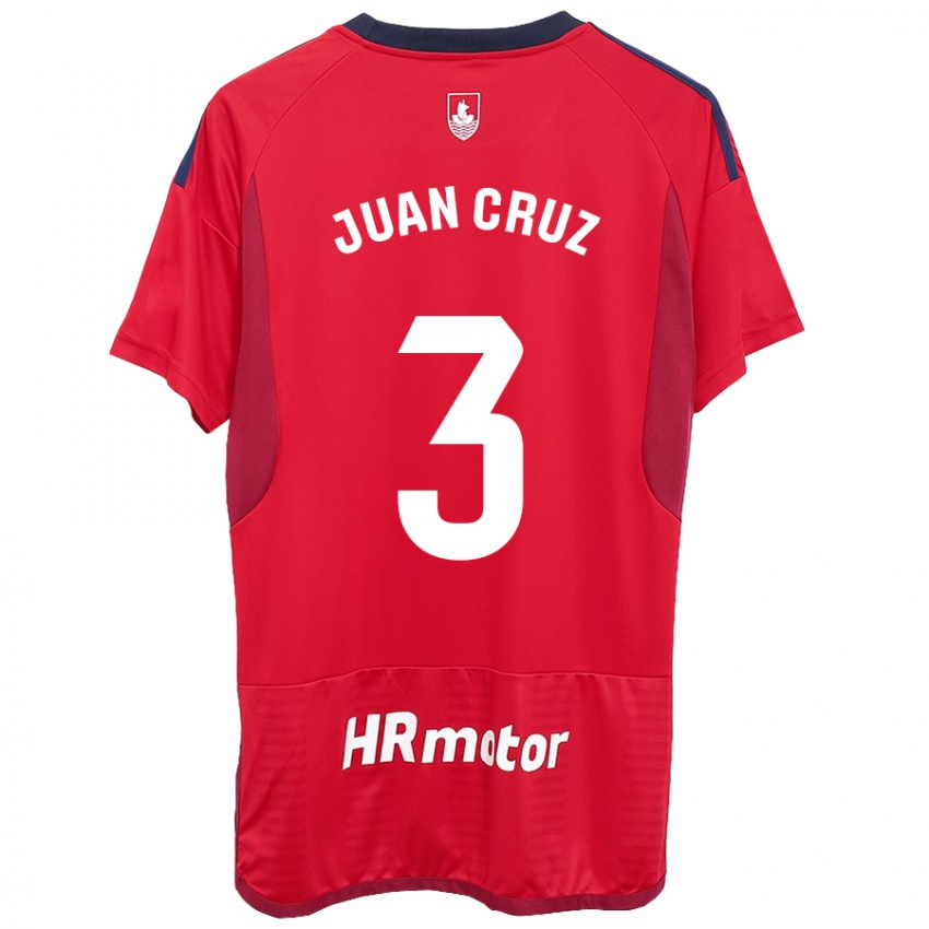 Kobiety Juan Cruz #3 Czerwony Domowa Koszulka 2023/24 Koszulki Klubowe
