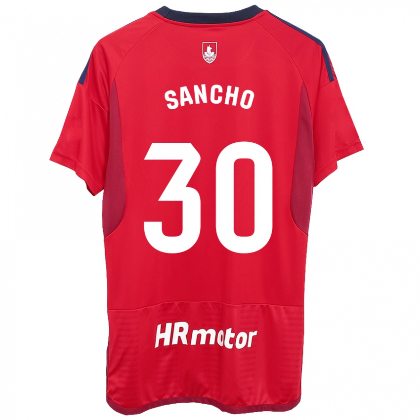 Kobiety Dani Sancho #30 Czerwony Domowa Koszulka 2023/24 Koszulki Klubowe