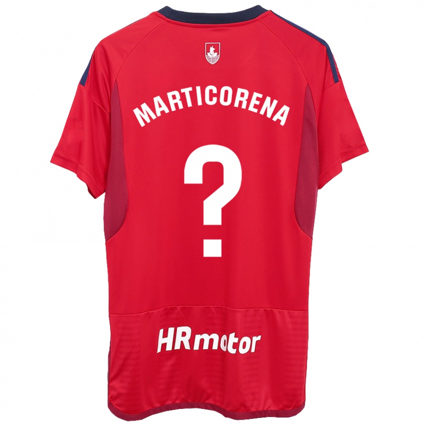 Kobiety Ander Marticorena #0 Czerwony Domowa Koszulka 2023/24 Koszulki Klubowe