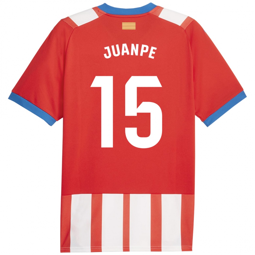 Kobiety Juanpe #15 Czerwony Biały Domowa Koszulka 2023/24 Koszulki Klubowe