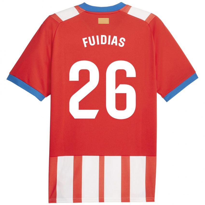 Kobiety Toni Fuidias #26 Czerwony Biały Domowa Koszulka 2023/24 Koszulki Klubowe