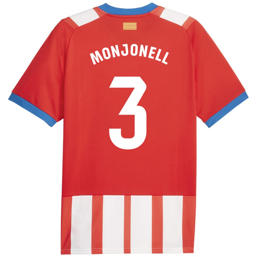 Kobiety Eric Monjonell #3 Czerwony Biały Domowa Koszulka 2023/24 Koszulki Klubowe