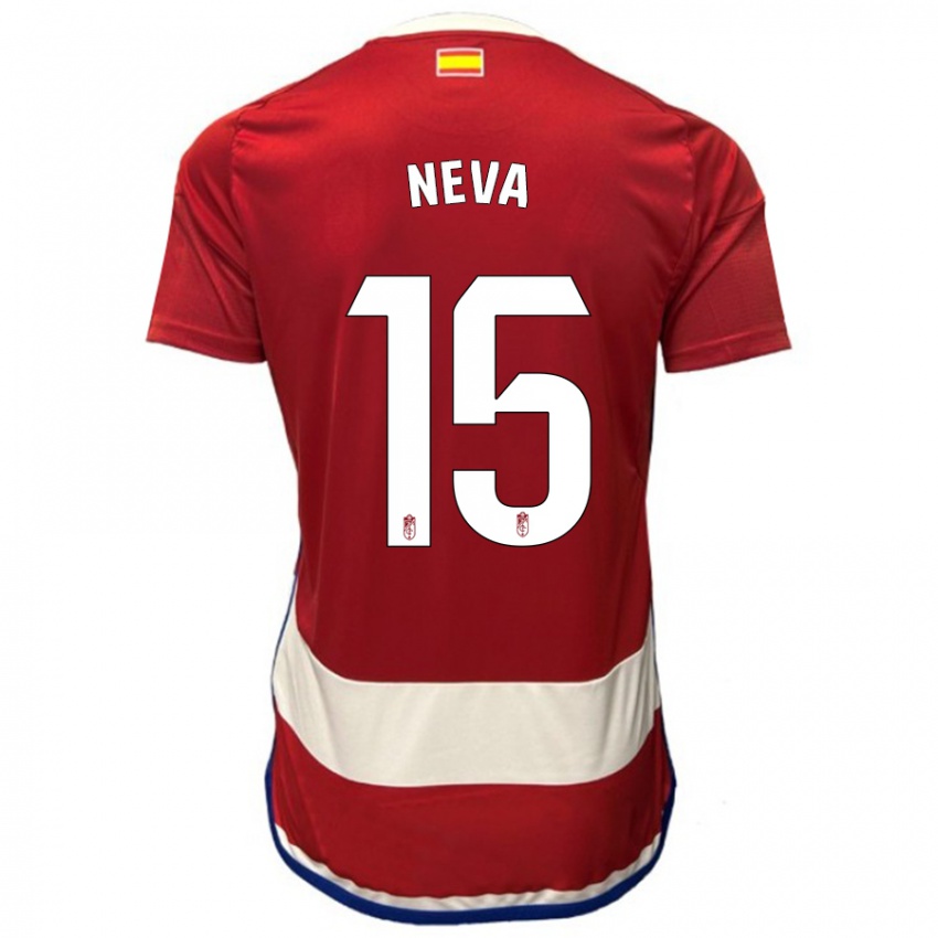 Kobiety Carlos Neva #15 Czerwony Domowa Koszulka 2023/24 Koszulki Klubowe