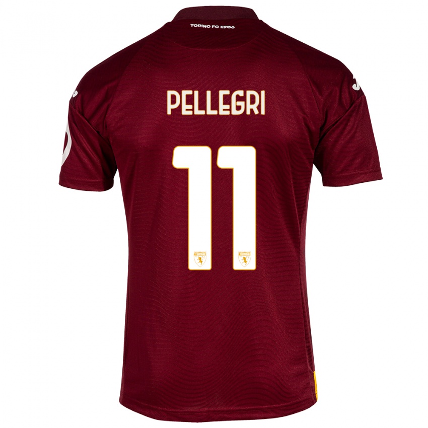 Kobiety Pietro Pellegri #11 Ciemno Czerwony Domowa Koszulka 2023/24 Koszulki Klubowe