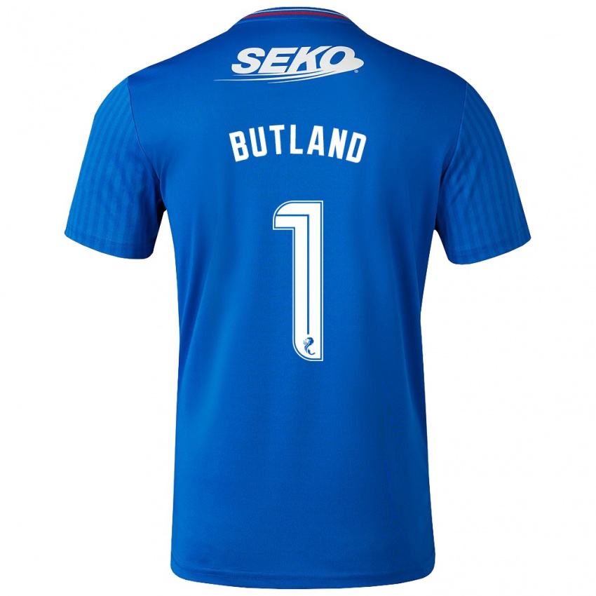 Kobiety Jack Butland #1 Niebieski Domowa Koszulka 2023/24 Koszulki Klubowe