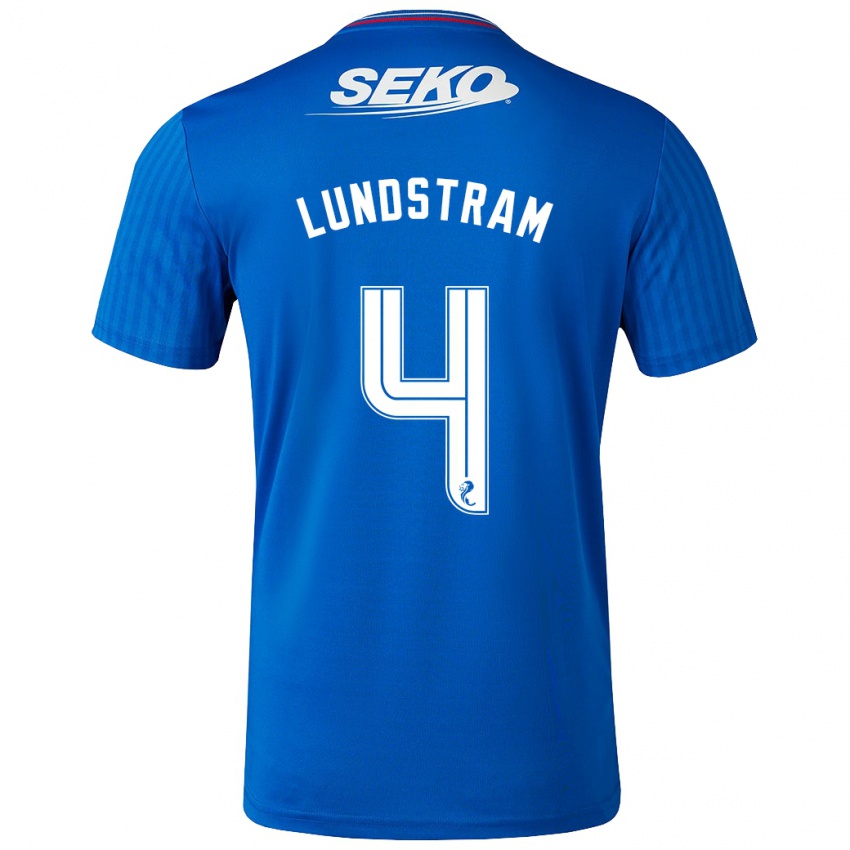Kobiety John Lundstram #4 Niebieski Domowa Koszulka 2023/24 Koszulki Klubowe