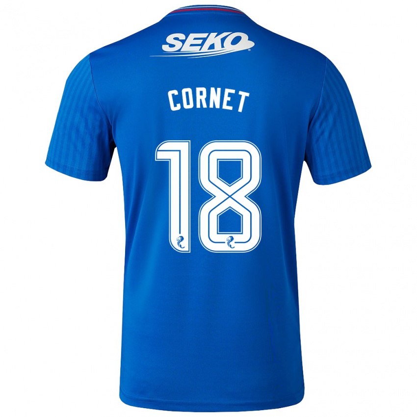 Kobiety Chelsea Cornet #18 Niebieski Domowa Koszulka 2023/24 Koszulki Klubowe