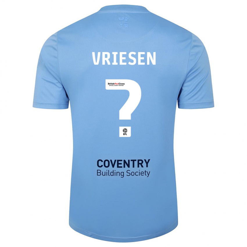 Kobiety Fabian Vriesen #0 Niebieskie Niebo Domowa Koszulka 2023/24 Koszulki Klubowe