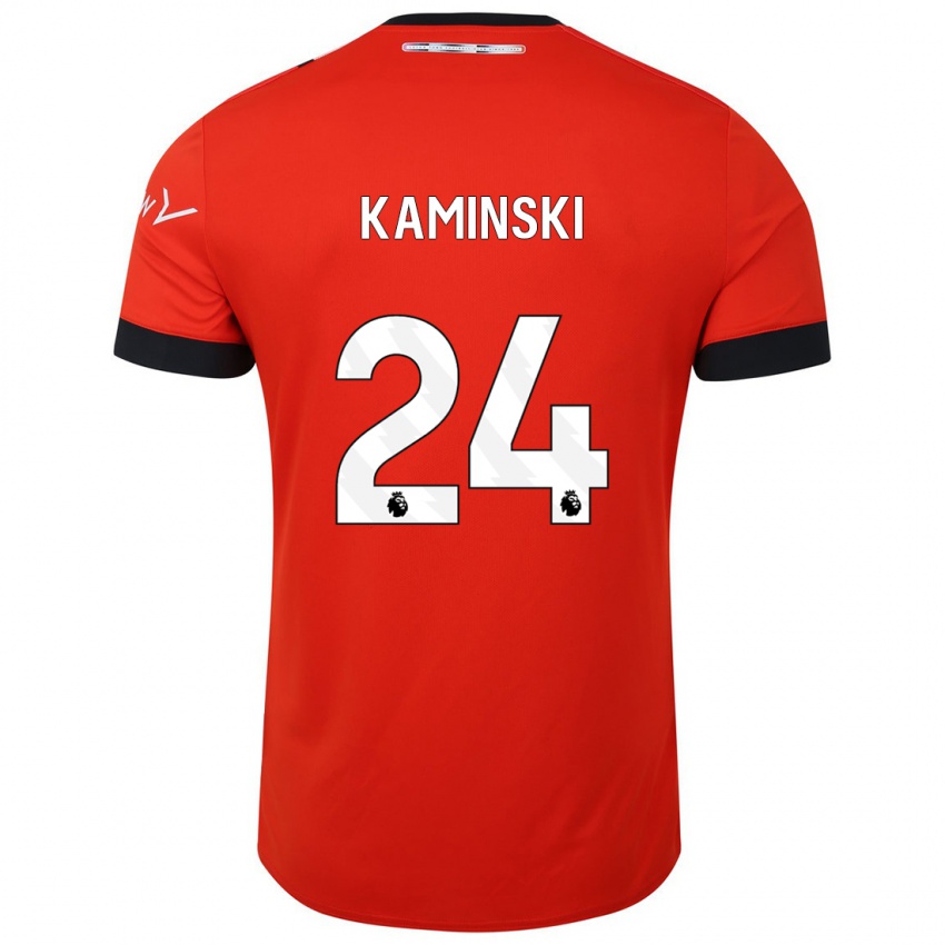 Kobiety Thomas Kaminski #24 Czerwony Domowa Koszulka 2023/24 Koszulki Klubowe