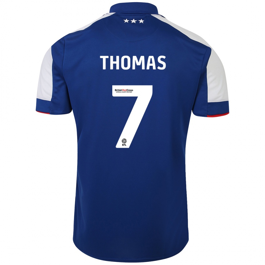 Kobiety Natasha Thomas #7 Niebieski Domowa Koszulka 2023/24 Koszulki Klubowe