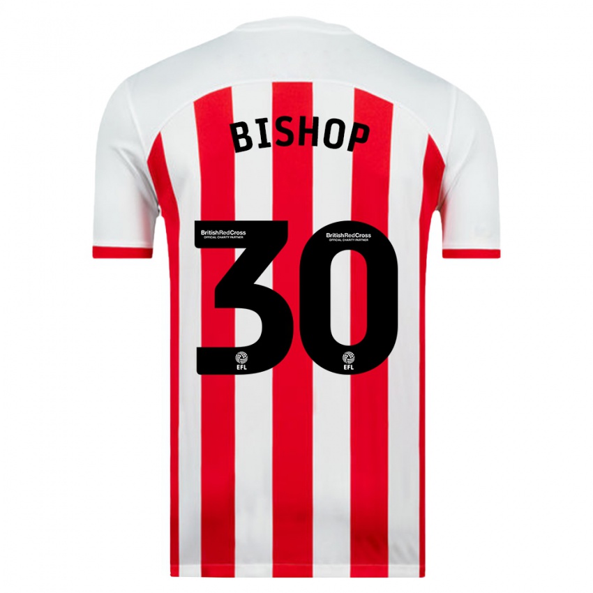 Kobiety Nathan Bishop #30 Biały Domowa Koszulka 2023/24 Koszulki Klubowe