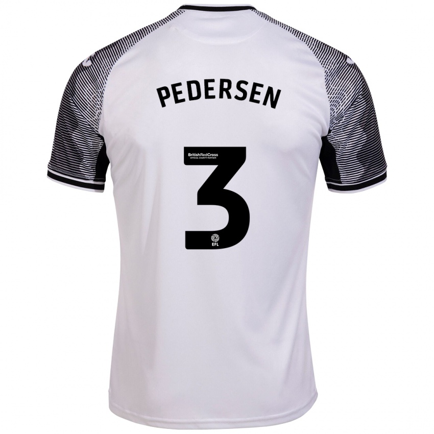 Kobiety Kristian Pedersen #3 Biały Domowa Koszulka 2023/24 Koszulki Klubowe