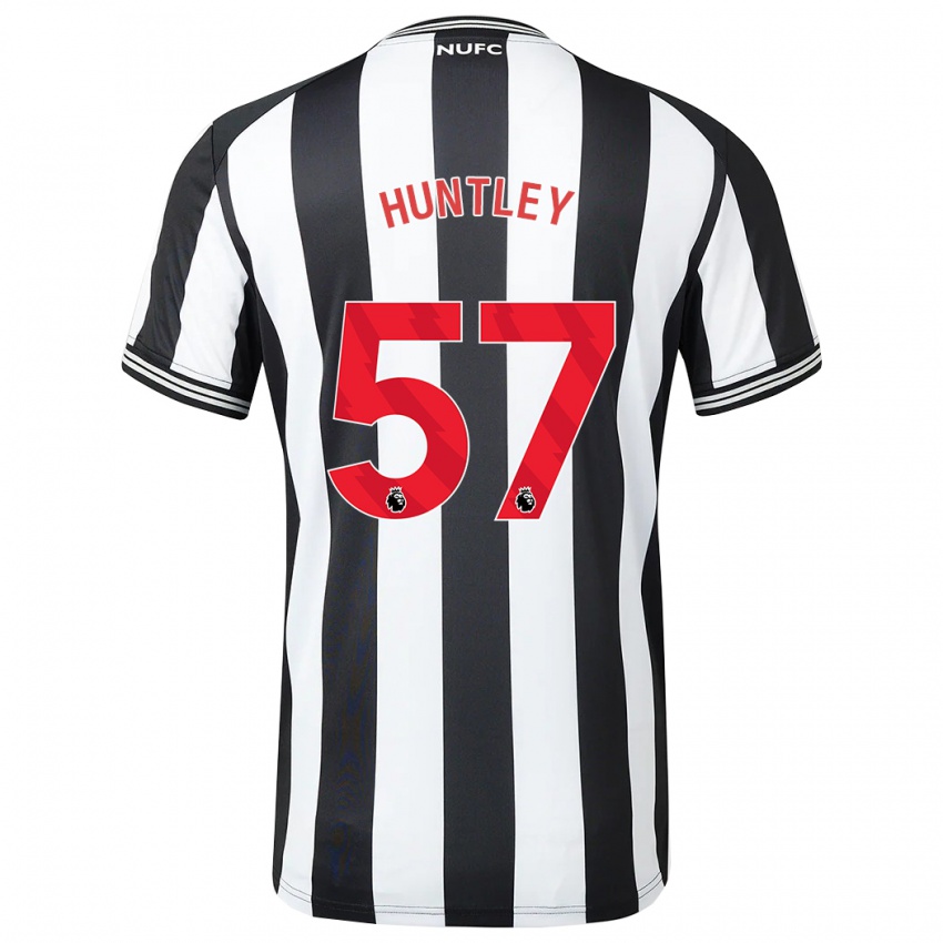 Kobiety James Huntley #57 Czarny Biały Domowa Koszulka 2023/24 Koszulki Klubowe