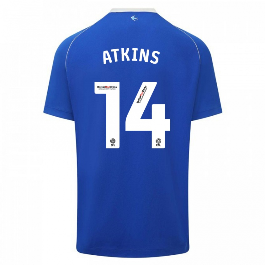Kobiety Zoe Atkins #14 Niebieski Domowa Koszulka 2023/24 Koszulki Klubowe