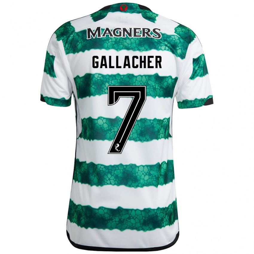 Kobiety Amy Gallacher #7 Zielony Domowa Koszulka 2023/24 Koszulki Klubowe