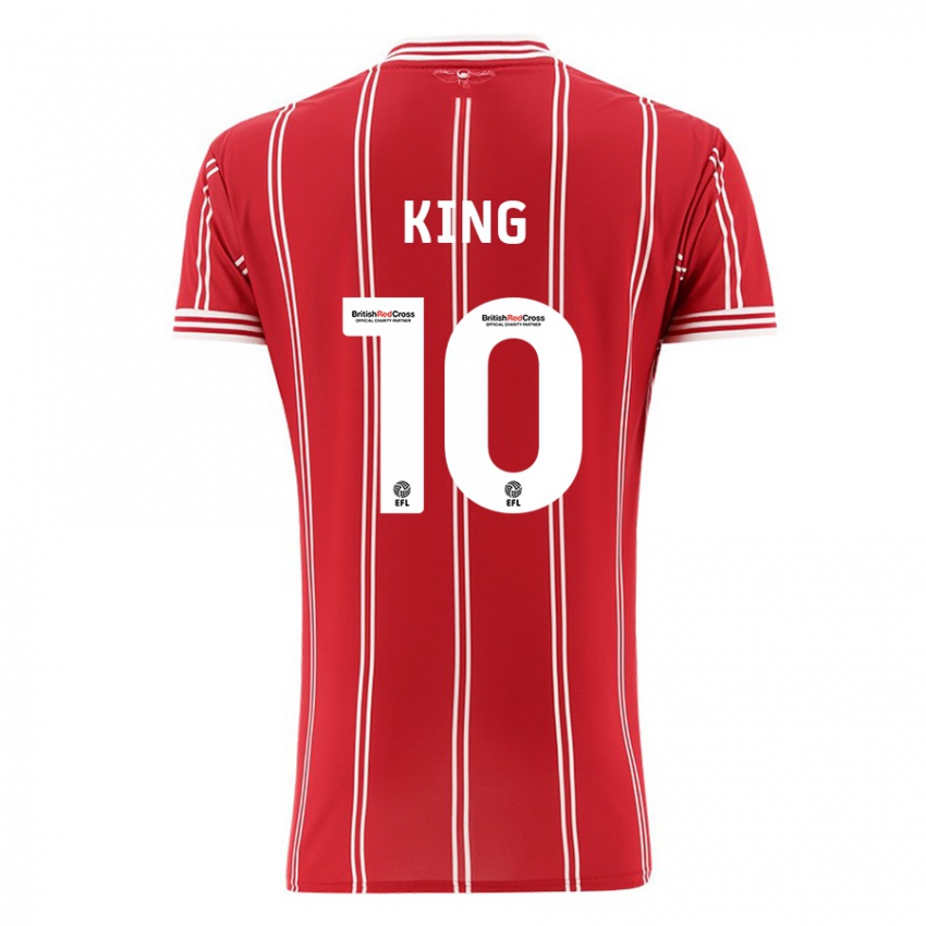 Kobiety Andy King #10 Czerwony Domowa Koszulka 2023/24 Koszulki Klubowe