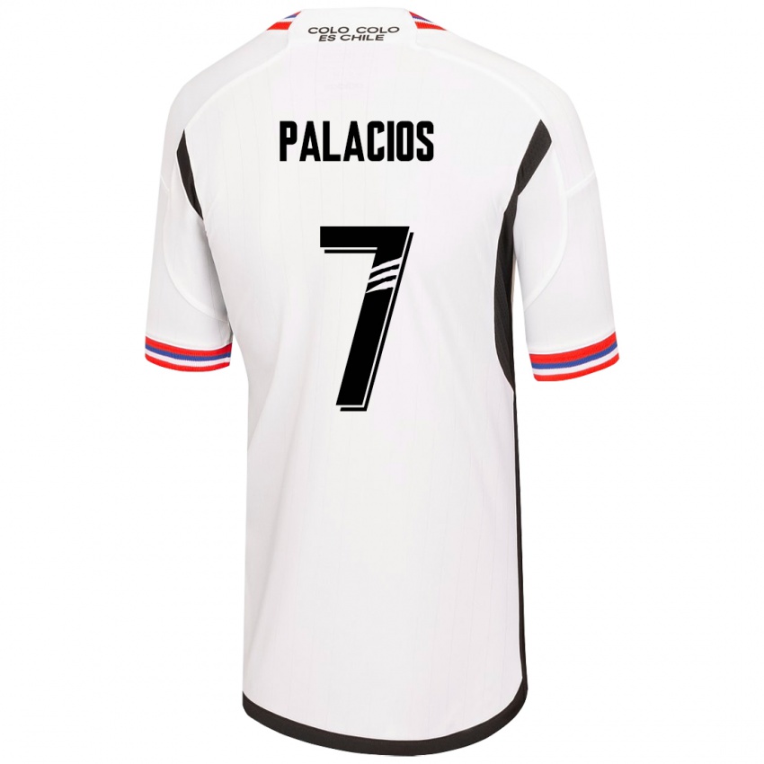 Kobiety Carlos Palacios #7 Biały Domowa Koszulka 2023/24 Koszulki Klubowe