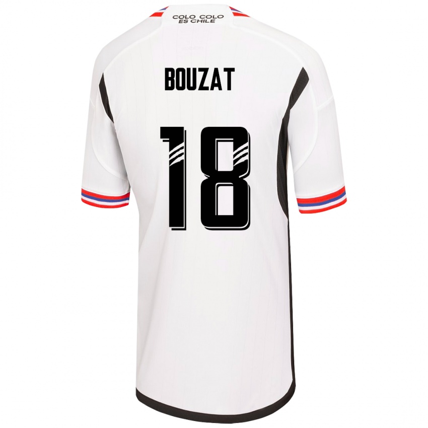 Kobiety Agustín Bouzat #18 Biały Domowa Koszulka 2023/24 Koszulki Klubowe