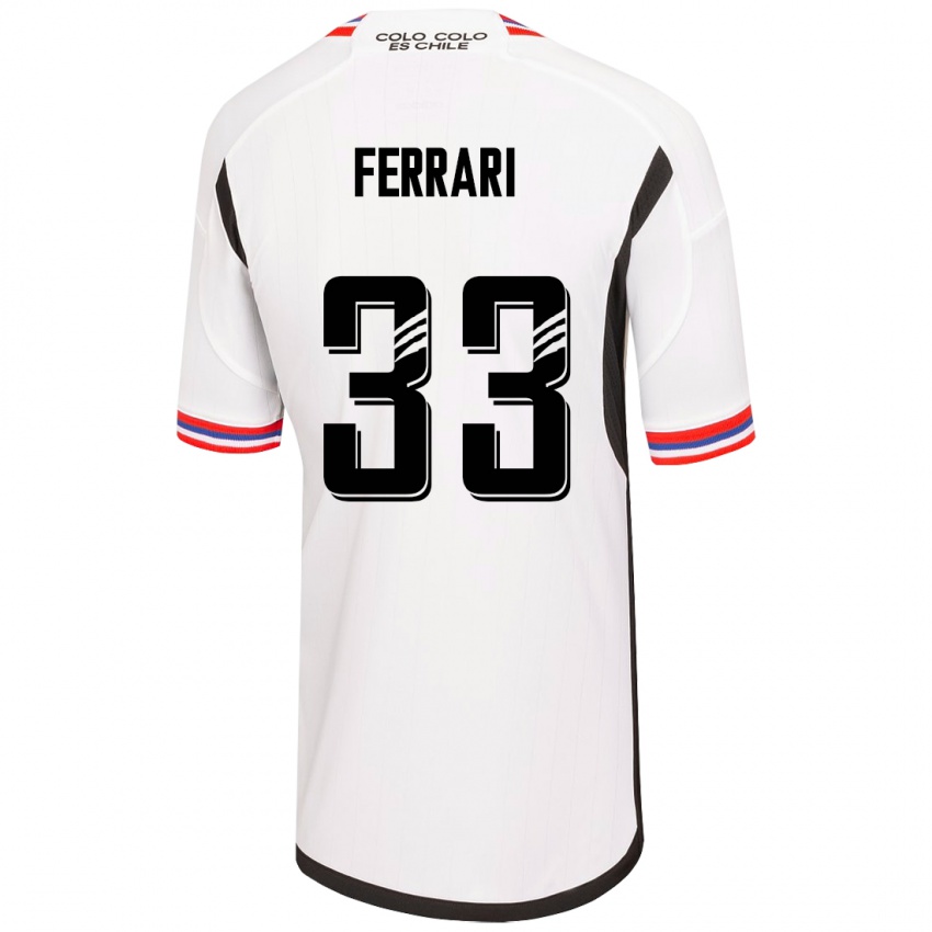 Kobiety Matías Ferrari #33 Biały Domowa Koszulka 2023/24 Koszulki Klubowe