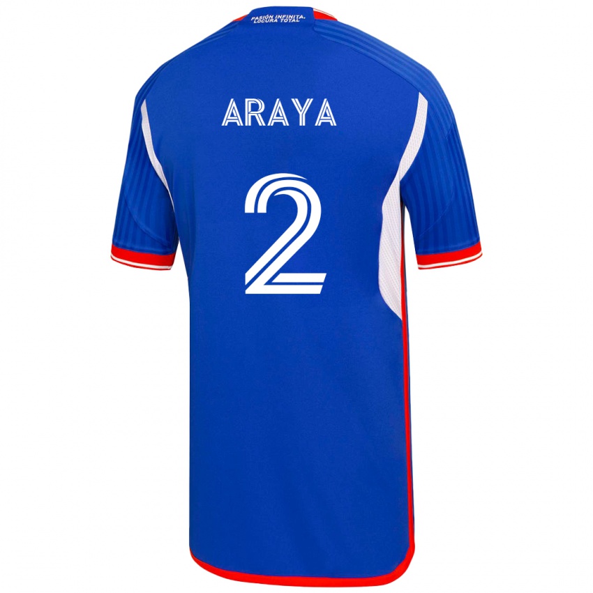 Kobiety Fernanda Araya #2 Niebieski Domowa Koszulka 2023/24 Koszulki Klubowe