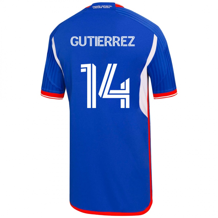 Kobiety Ana Gutiérrez #14 Niebieski Domowa Koszulka 2023/24 Koszulki Klubowe