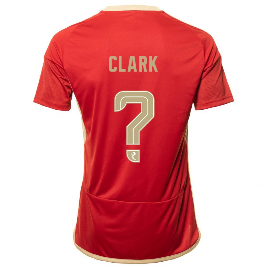 Kobiety Ellis Clark #0 Czerwony Domowa Koszulka 2023/24 Koszulki Klubowe