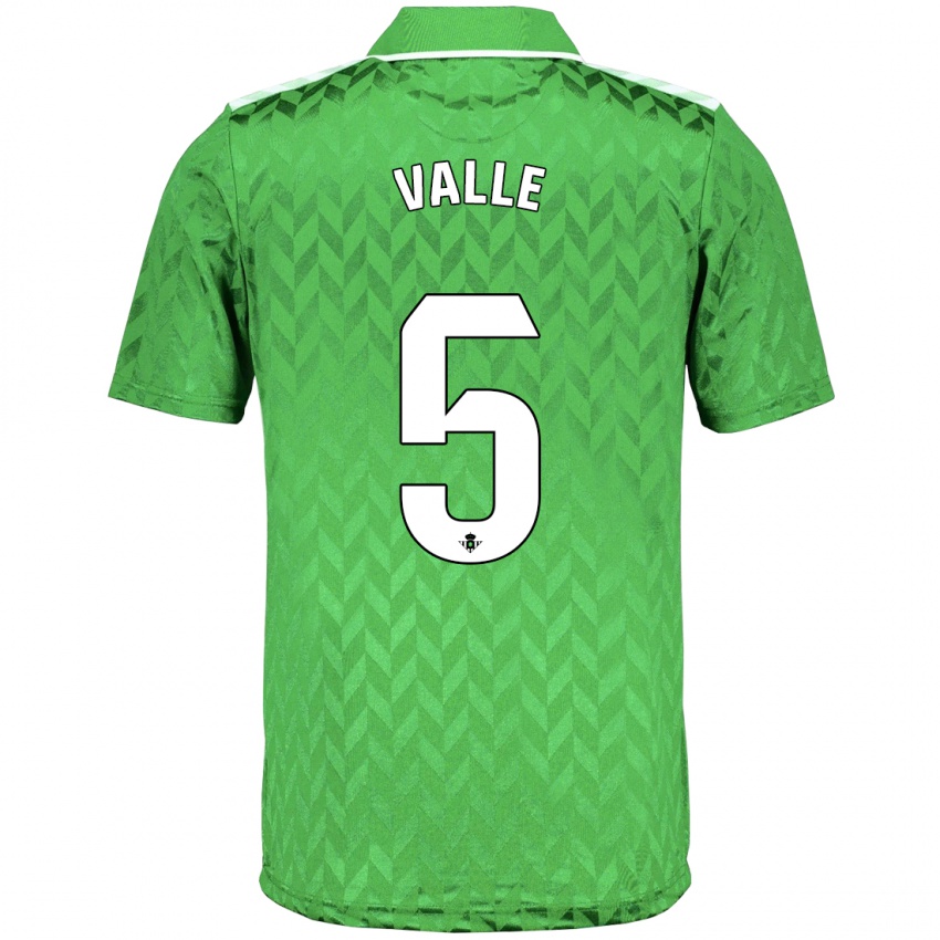 Kobiety María Valle López #5 Zielony Wyjazdowa Koszulka 2023/24 Koszulki Klubowe