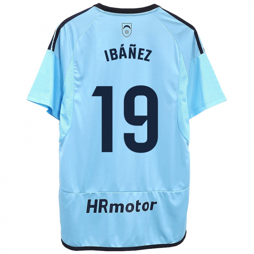Kobiety Pablo Ibáñez #19 Niebieski Wyjazdowa Koszulka 2023/24 Koszulki Klubowe