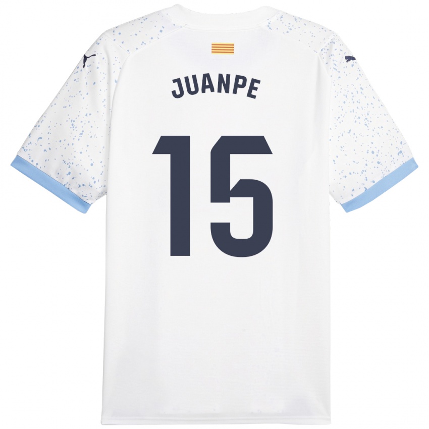Kobiety Juanpe #15 Biały Wyjazdowa Koszulka 2023/24 Koszulki Klubowe