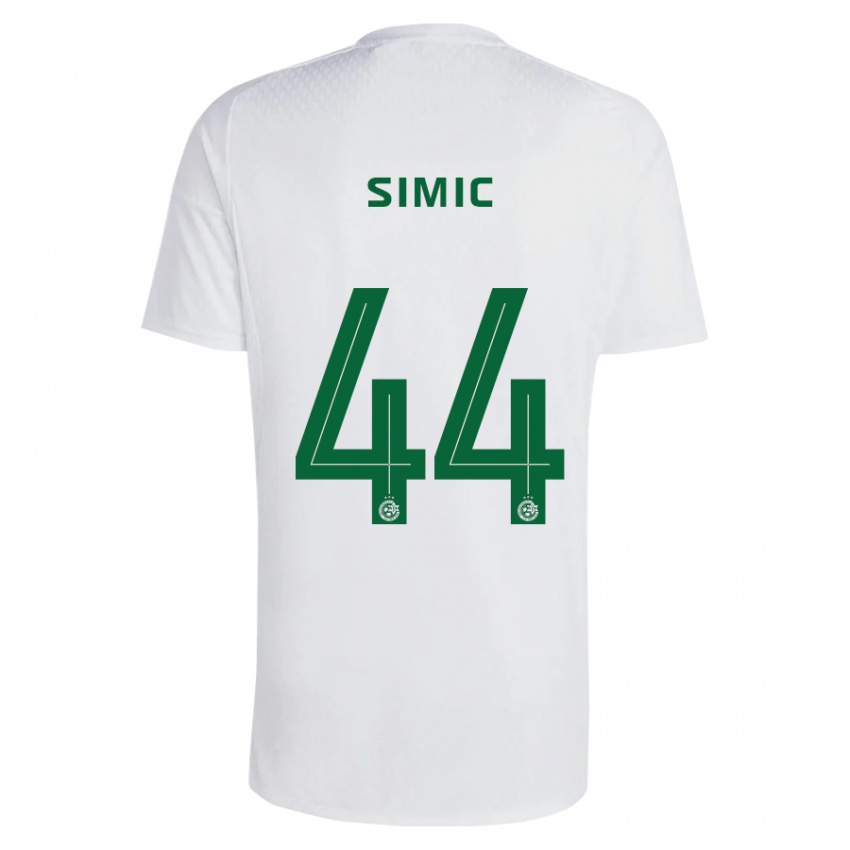 Kobiety Lorenco Simic #44 Zielono-Niebieski Wyjazdowa Koszulka 2023/24 Koszulki Klubowe