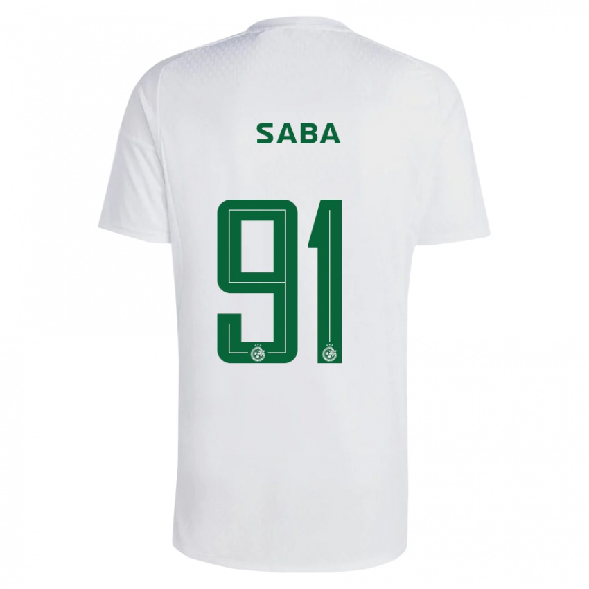 Kobiety Dia Saba #91 Zielono-Niebieski Wyjazdowa Koszulka 2023/24 Koszulki Klubowe