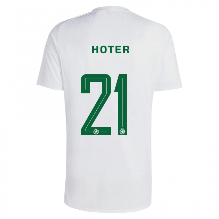 Kobiety Tavor Hoter #21 Zielono-Niebieski Wyjazdowa Koszulka 2023/24 Koszulki Klubowe