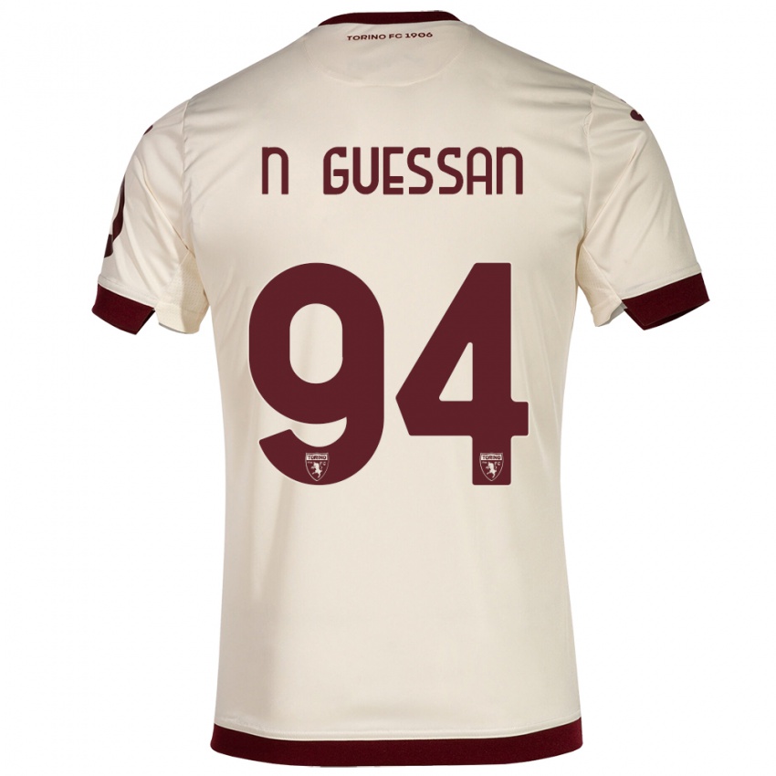 Kobiety Ange Caumenan N'guessan #94 Szampan Wyjazdowa Koszulka 2023/24 Koszulki Klubowe