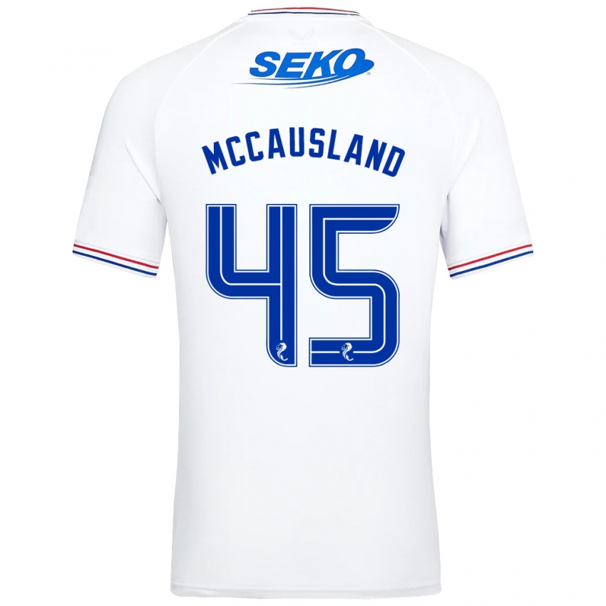 Kobiety Ross Mccausland #45 Biały Wyjazdowa Koszulka 2023/24 Koszulki Klubowe