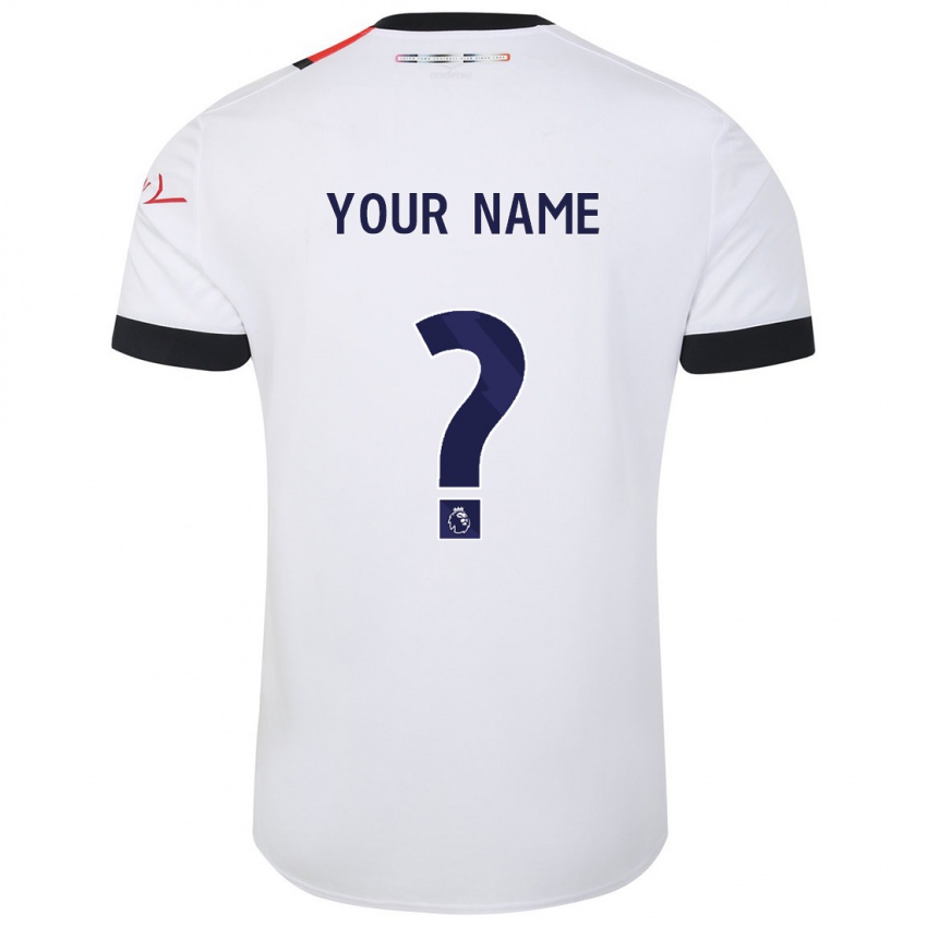 Kobiety Twoje Imię #0 Biały Wyjazdowa Koszulka 2023/24 Koszulki Klubowe