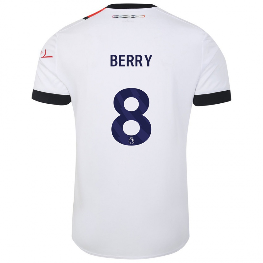 Kobiety Luke Berry #8 Biały Wyjazdowa Koszulka 2023/24 Koszulki Klubowe
