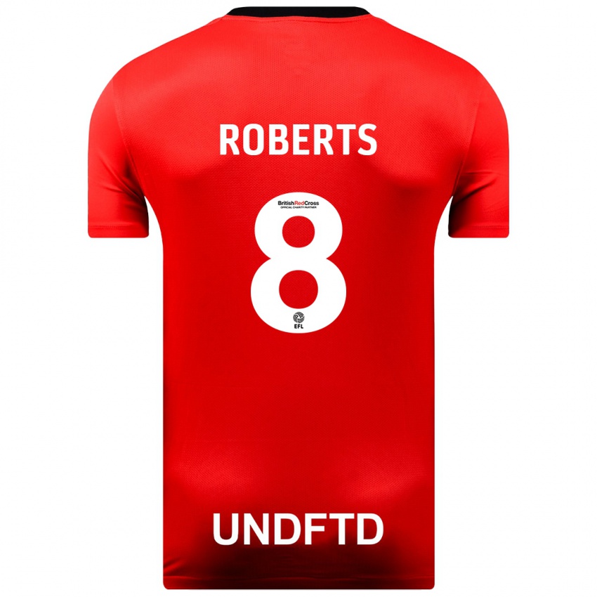 Kobiety Tyler Roberts #8 Czerwony Wyjazdowa Koszulka 2023/24 Koszulki Klubowe