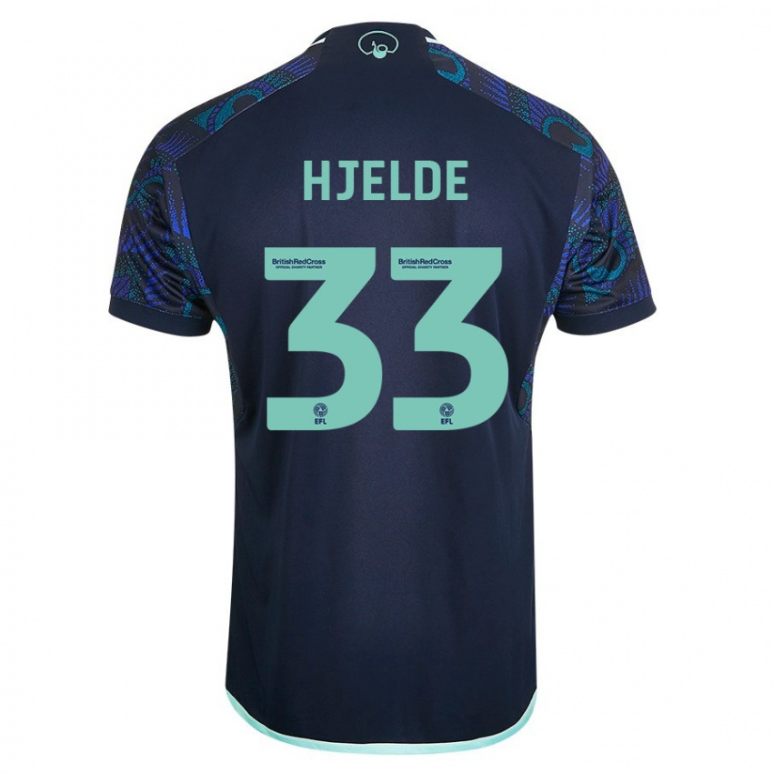 Kobiety Leo Fuhr Hjelde #33 Niebieski Wyjazdowa Koszulka 2023/24 Koszulki Klubowe